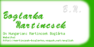 boglarka martincsek business card